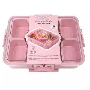 COOK WITH COLOR Perfect On The Go Snack Lunch Box 8 Container, Pink